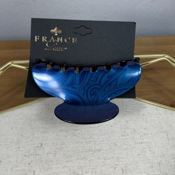 New France Luxe Couture Jaw Clip in Duchess Cobalt main image 4